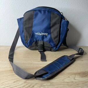 Jeep Blue and Gray Outdoor Flap and Zipper‎ Crossbody Bag 2011